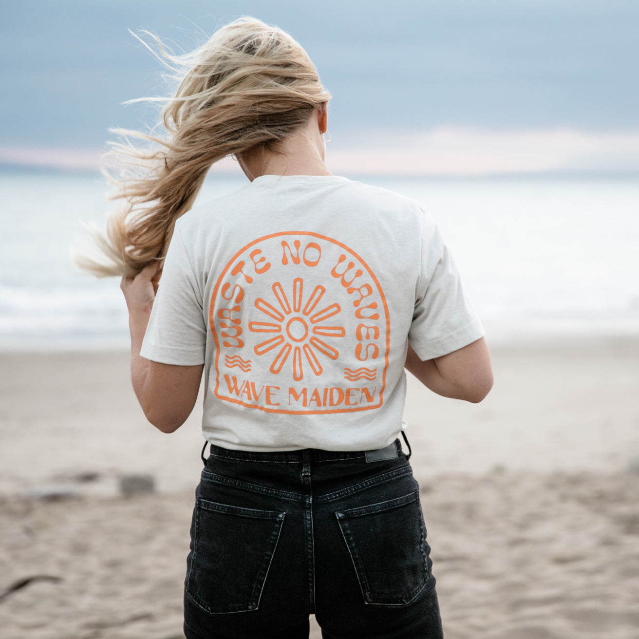 Ethical independent surf brand tshirt waste no waves