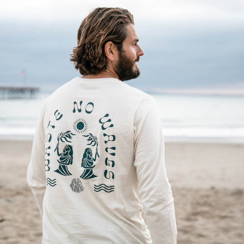 Ethical surf brand apparel Wave Maiden long sleeve tshirt
