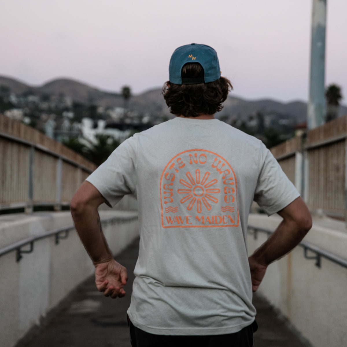 eco friendly surf brand logo tshirt wave maiden